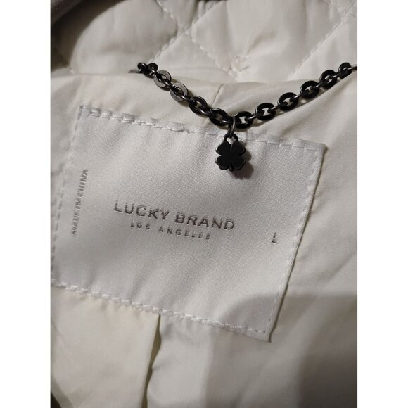 Lucky Brand Quilted coat no hood, light weight snap front school, office LB 192 - Picture 3 of 7